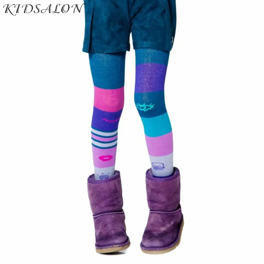 Детские колготки для девочек с цветочным принтом детские одежда 2018 брендовые