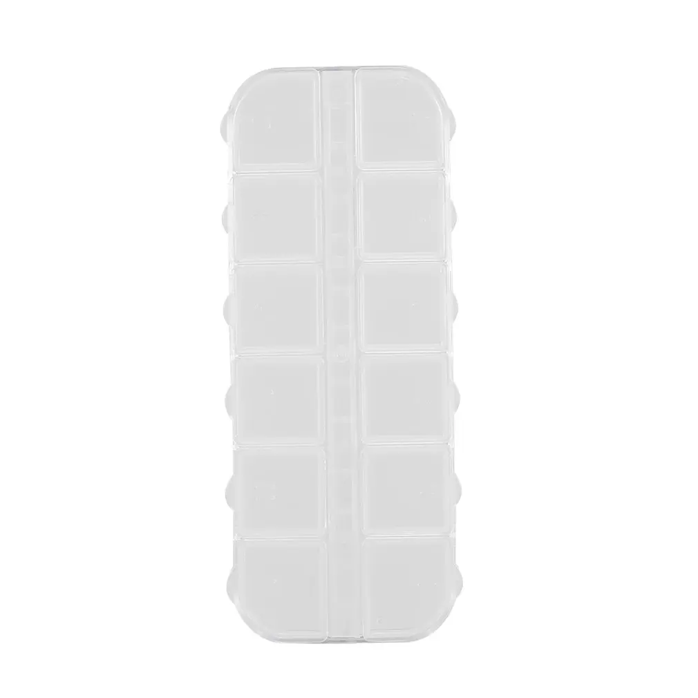 

New OUTAD Transparent 12 Cells Convenient Multi-Function Storage Case Box Organizer For Jewelry Pill Nail Art Drug Ring