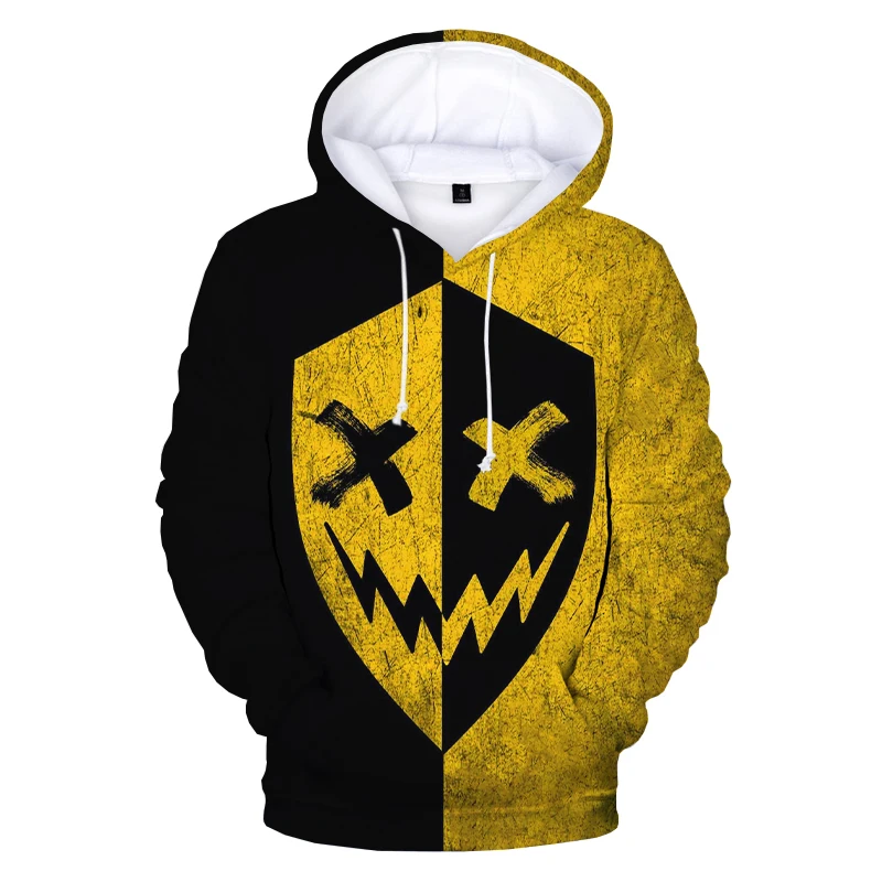 Print Hoodies XOXO Pattern Trendy Devil Smiling Face 3D Printed Hoodie Sweatshirts Men Women Fashion Casual Funny Pullovers