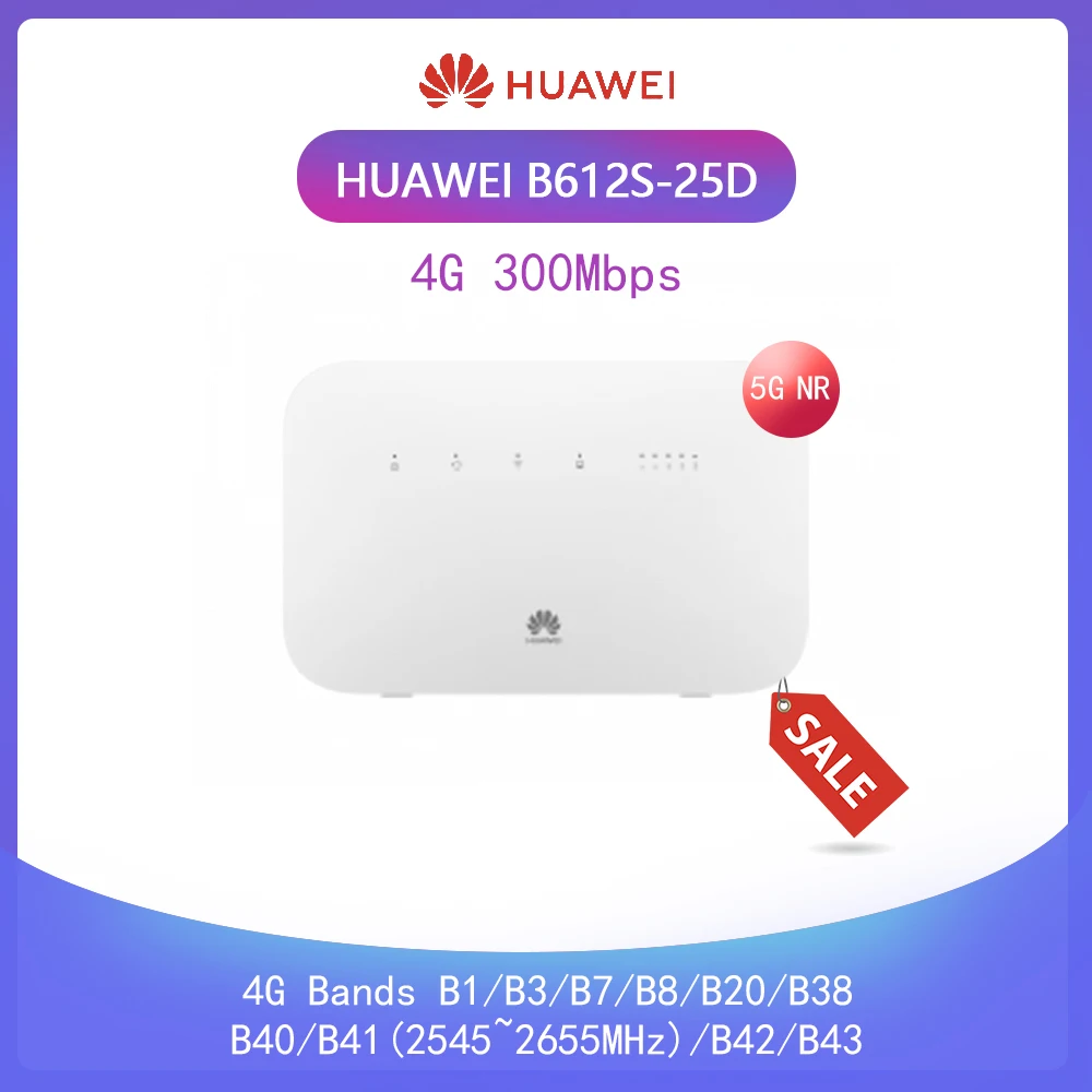 Разблокированный Huawei B612 B612s-25d 4G LTE Cat6 300Mbs CPE маршрутизатор беспроводной + 2 антенны