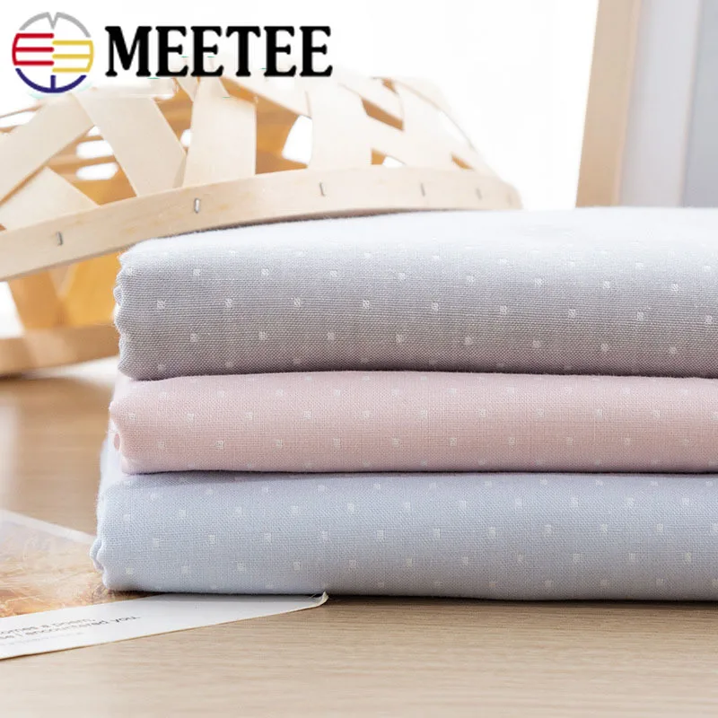 1 м Meetee 150 см 40S двухслойная окрашенная в пряже газовая ткань 100% хлопок жаккардовая