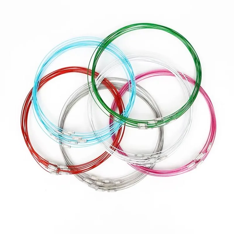 1mm-Fine-Stainless-Steel-Wire-Collar-Turnbuckle-Torques-Necklace