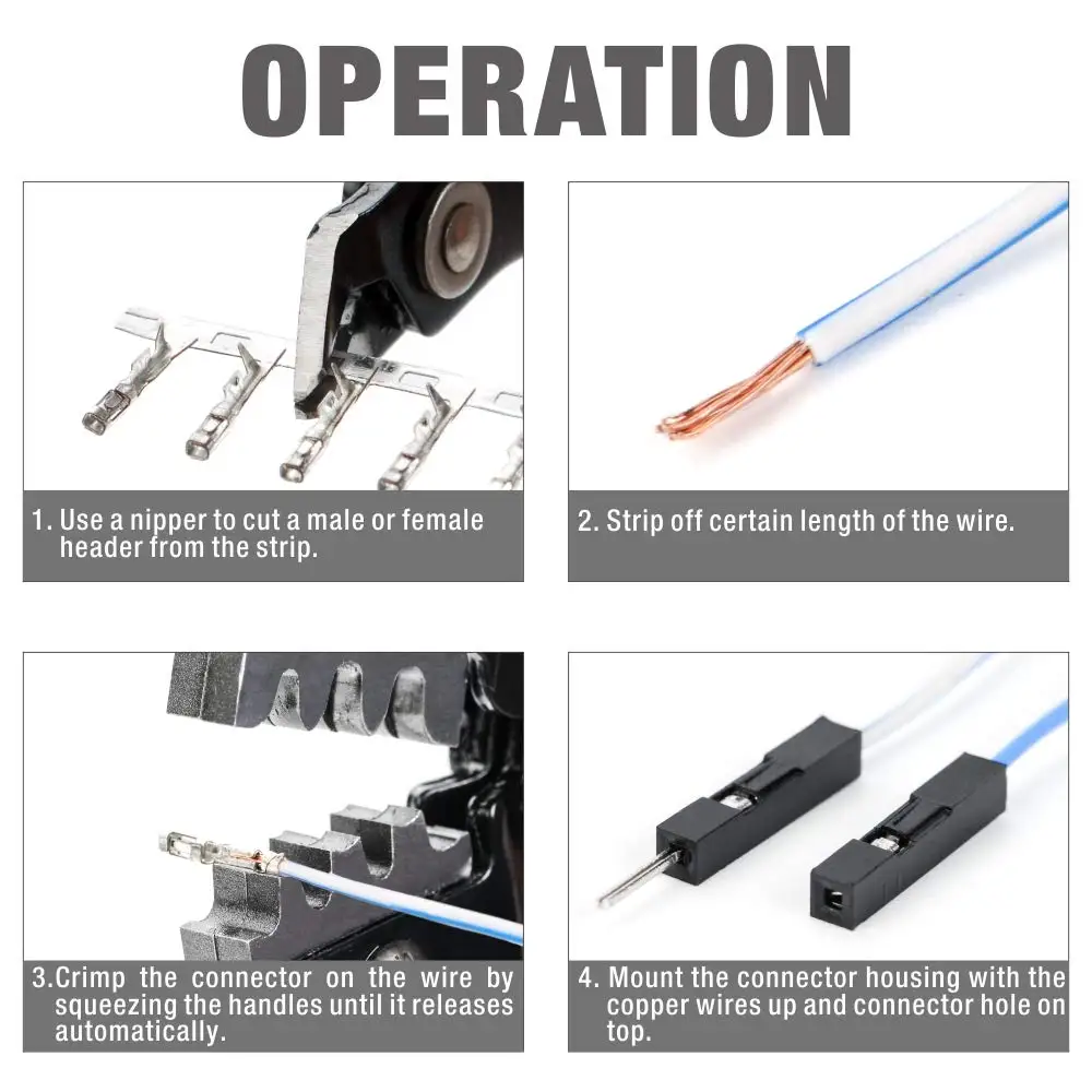SN-025 Dupont connectors Crimping Pliers Micro Crimp Tool For  Wrapped Around Style Dupont, Molex, Harwin, Amphenol Terminals 6