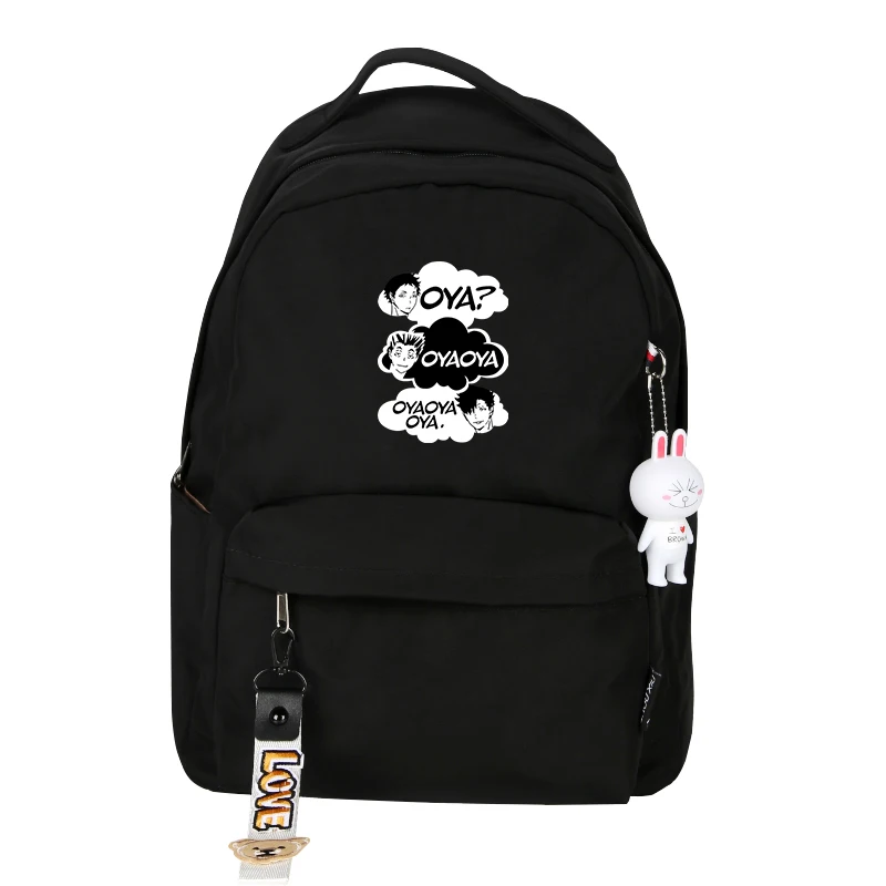 Mochila Haikyuu Karasuno VBC de Anime, morral escolar Hinata Shoyo de moda para chicas, morral de viaje Rosa Kawaii