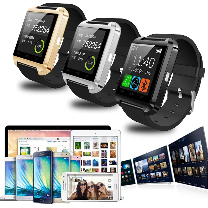

U8 Bluetooth Smart Watch Men Wristwatch Digital watch With Sleep Monitor Remote Camera Pedometer For IPhone Samsung Smartphone