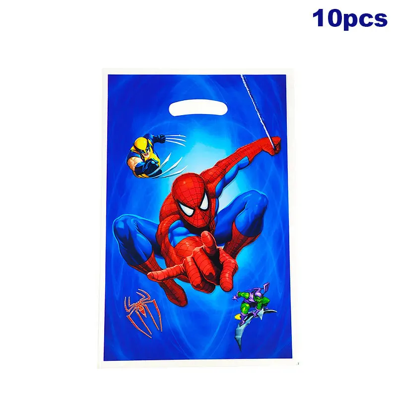 Disney Theme Cartoon Plastic Candy Gift Bag Party Bag kids Favor Party Decoration Cookies Storage Bag Shopping Gift Bag 6Pcs Set