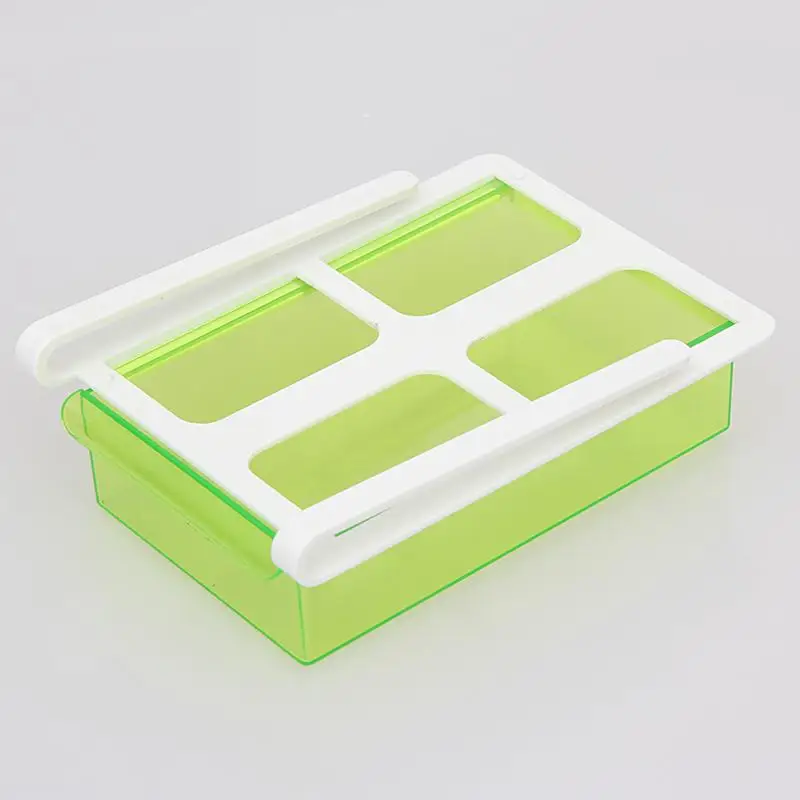 Green Органайзер для хранения для кухни рефрижератор шкаф для хранения синий слайд морозильник полка холодильник - Цвет: Green