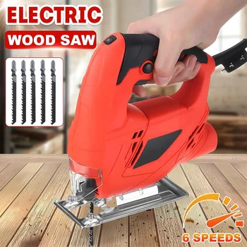 

6 Variable Speed 3000rpm Professional Electric Saw Jigsaw Adjustable Straight 45 Wood Curved Cutting for woodworking DIY