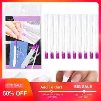 

Fiber Glass Nail Extension for UV Gel Building French Manicure Acrylic Fiberglass Nail Forms Salon Tool Tips Accessory