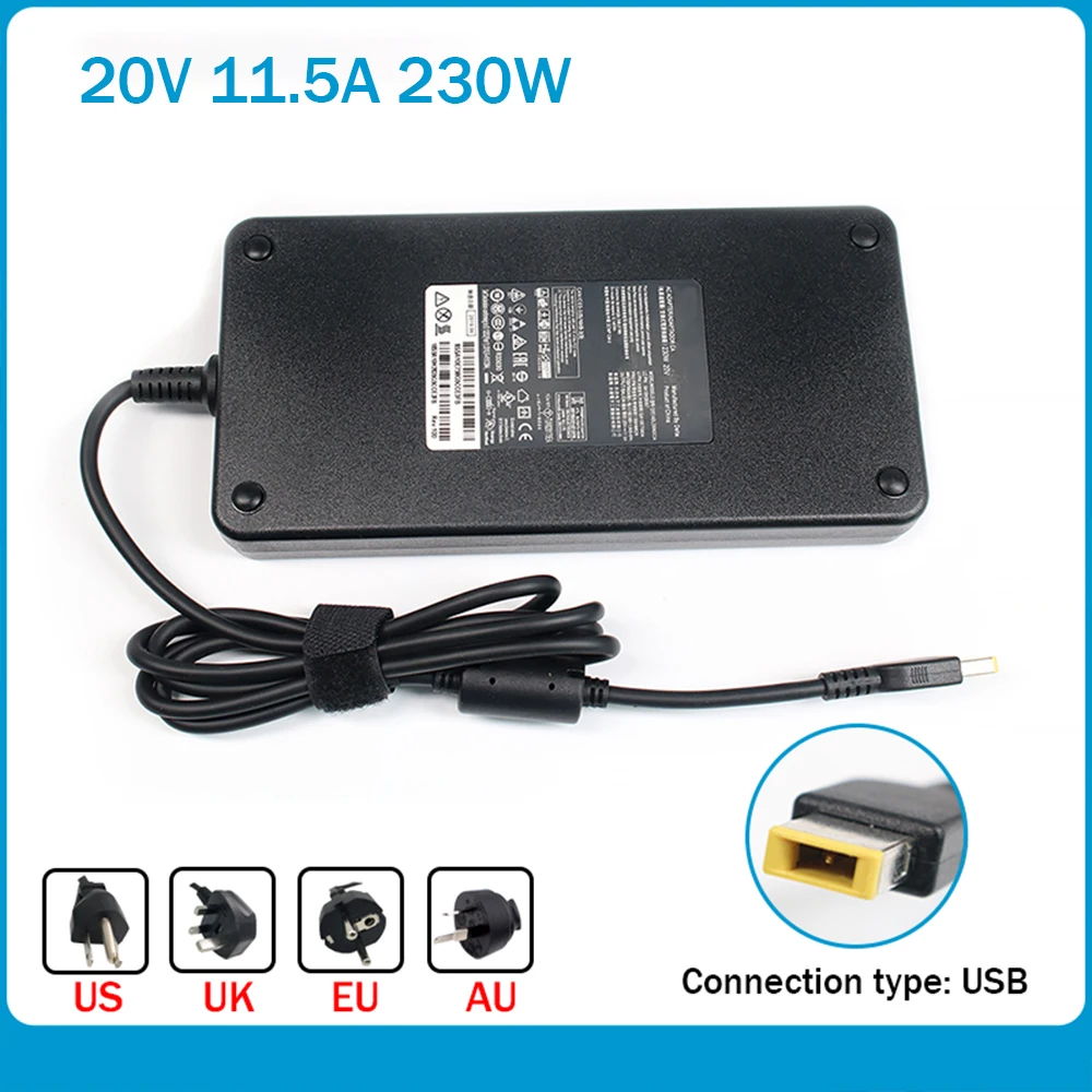 

100% Original 20V 11.5A USB Laptop AC Adapter ADL230NDC3A Power Supply for Lenovo THINKPAD P50 P70 MOBILE WORKSTATION