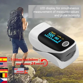 

Finger Oximeter With Blood Oxygen Monitor Fast Shipping Digital LED Display (without Battery) Care Sports Exercise