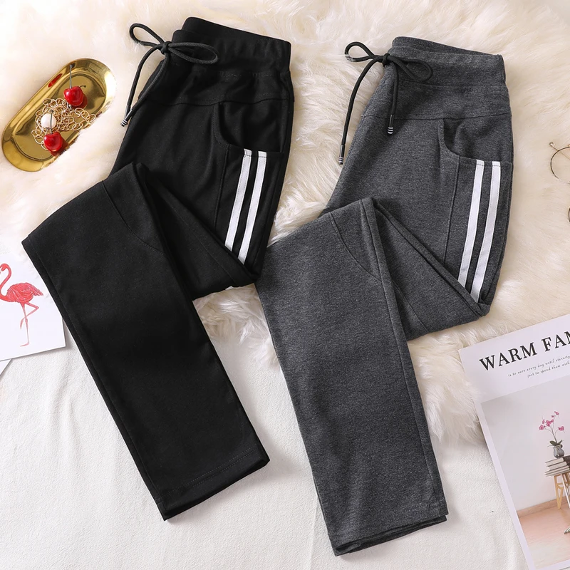 

Harem Pants Women Plus Size High Waist Loose Drawstring Casual Sweatpants Black Gray Autumn New Trousers