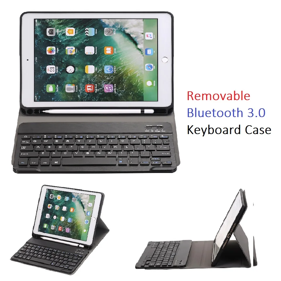  Slim Coque for Apple New iPad 7th 10.2 2019 Case with Keyboard A2198 A2232 Bluetooth Wireless Stand