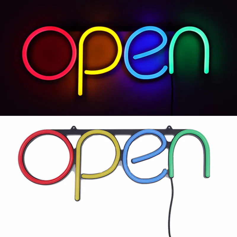 Open Sign Ultra Bright LED Neon Light Business Sign Display 15.7" x 5.9" x 1.57"