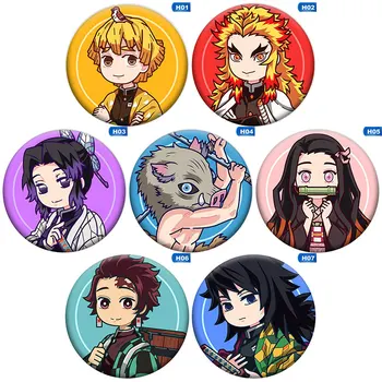 

Anime Badges Demon Slayer Cosplay Plastic Brooch Pins Schoolbag