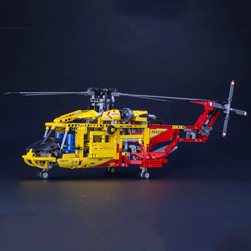 

legoinglys DECOOL technik 3357 city Rescue Helicopter 2IN1 Aircraft Airplane Model Building Blocks Bricks Toys For Children Gift