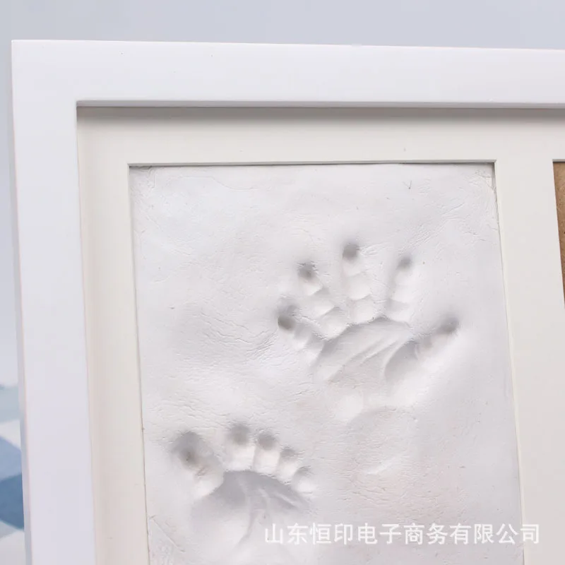 Детские руки и ноги Inkpad младенческий подарок DIY Douyin Стиль Знаменитостей деревянная фоторамка для рождения ребенка юбилей три сетки бревна