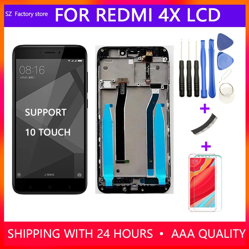 Сменный экран 5 0 дюйма для Xiaomi Redmi 4X ЖК-дисплей и сенсорный дигитайзер рамка в