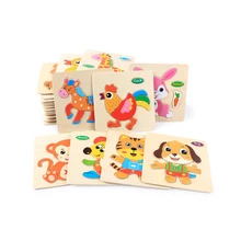 Puzzle en bois pour enfants, grand jouet de haute qualité, cadeau de dessin animé, circulation animale, Fruit, avantage 3d, Intelligence pour enfants