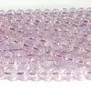 Veemake Natural Genuine Clear Purple Kunzite Spodumene Cat's Eye Round Loose Gemstone Beads 7mm 7.8mm 3