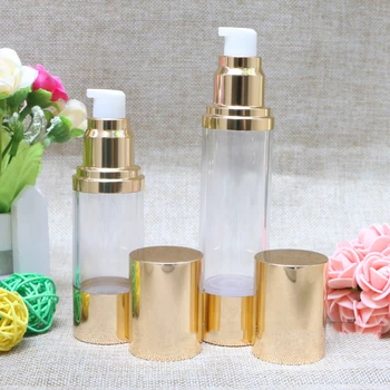 

15/30/50 Ml Empty Airless Cosmetics Empty Bottle Pump Plastic Processing Convenient Travel Bottle Airless Vacuum Hot Sale lotion