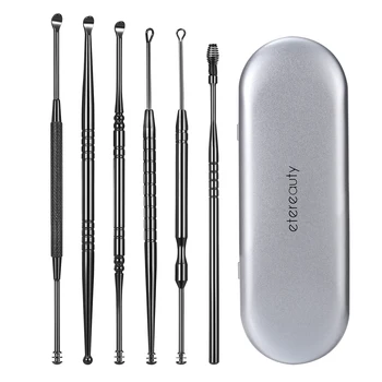 

7pcs Stainless Steel Ear Pick Ear Curette Earwax Removal with Storage Box