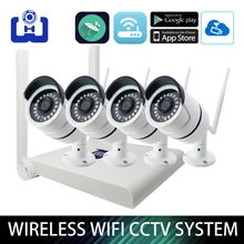 4CH 1080P HD WiFi NVR 2CH/4CH 2.0MP ИК наружная Водонепроницаемая CCTV Беспроводная ip-камера безопасности Система видеонаблюдения комплект