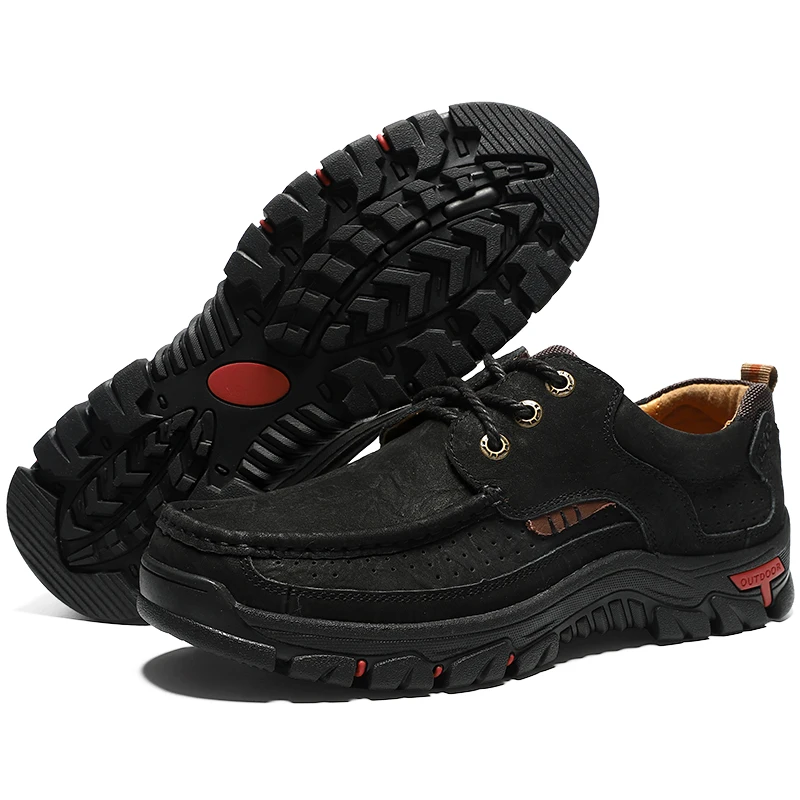 Мужская обувь натуральная кожа повседневная обувь водонепроницаемая ...
