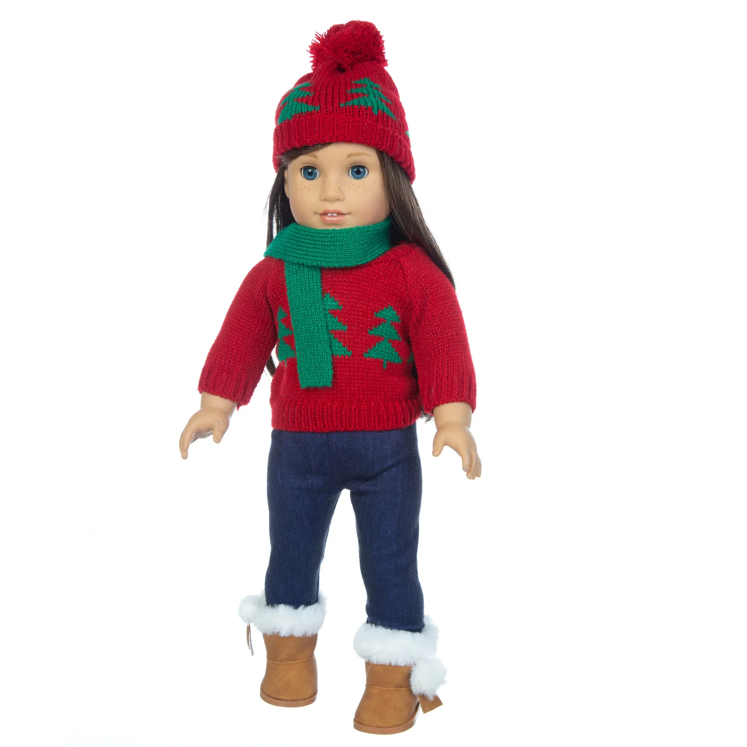Doll Clothes Barbie Doll Clothes Christmas Sweater for 18-inch American Girl Doll