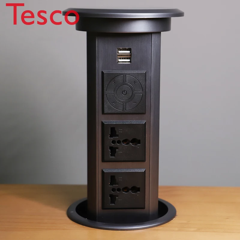 

motorized pop up with table socket with top wireless charger kitchen Home