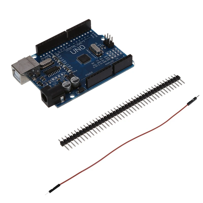 40pcs 20cm 2.54mm Male To Male Breadboard Jumper Wire Cable For Arduino& Atmega328p CH340G UNO R3 Board+ USB Cable Compatible
