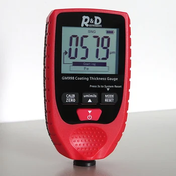 

Handheld Anti Slip Car Paint High Battery Powered Compact Industrial LCD Display Portable Home Thickness Gauge Meter