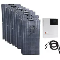 Etfe-Kit de panneaux solaires flexibles pour la maison, contrôleur d'onduleur hybride, chargeur de batterie solaire, camping-car, invitation, 5000W, 220V, 110V 4