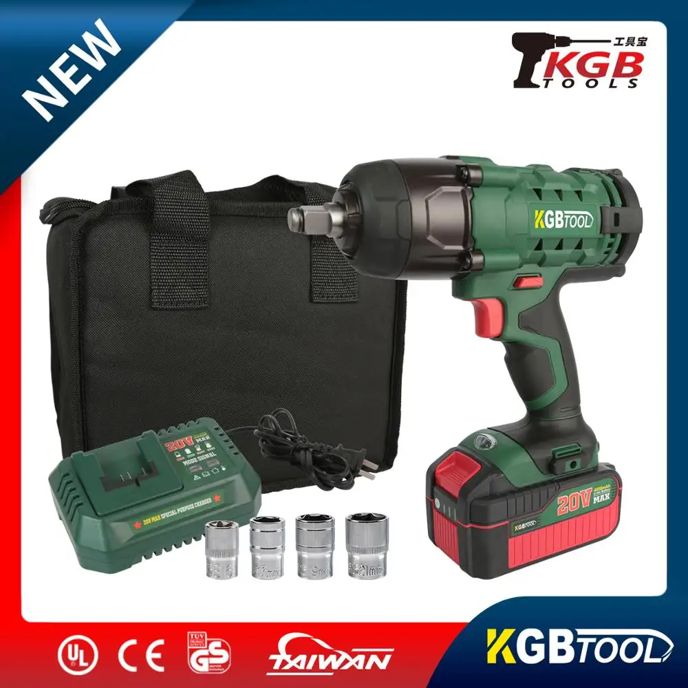 

KGB tool Impact Wrench 20V Cordless 450Nm Lithium Battery Electric Wrench with Led Light Car Repair Power tool