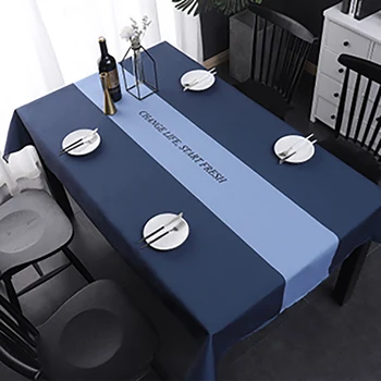 

Nordic simple Ins tablecloth waterproof wash rectangle cotton linen tea table cloth pure color light luxury table cloth