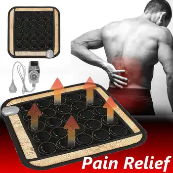 

New Infrared Heating Mat Natural Jade Tourmaline Massage Cushion Pain Relief Back Waist Relieve Muscle Health Care Seat Mat 220V