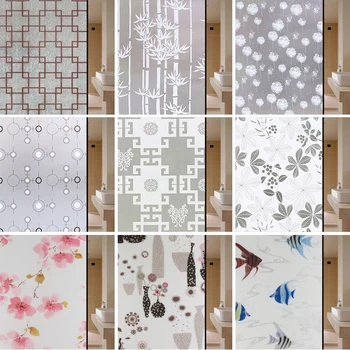 

LUCKYYJ Frosted Opaque Vinyl Glass Window Film For Window Privacy Adhesive Glass Stickers room office Waterproof Heat resistant