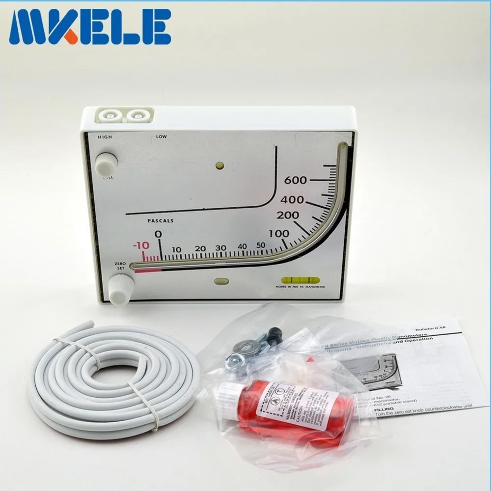 High Quality Red Oil Differential Pressure Measuring Instruments Gauge Meter A1-700PA China Switch Manometer