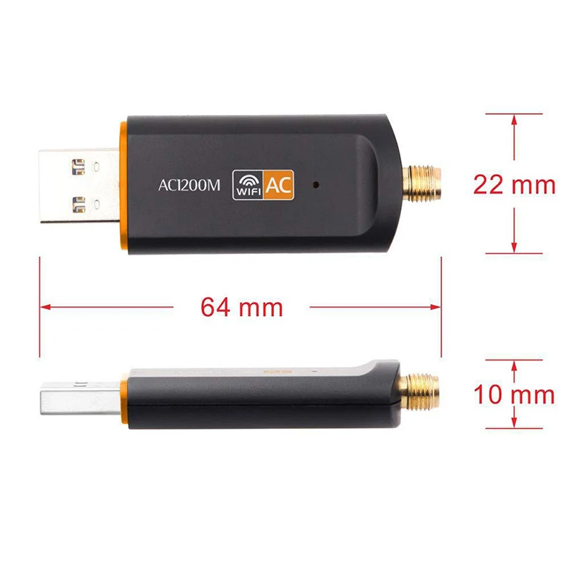 1200 Мбит/с 2,4G-5,8G 11AC двухдиапазонный USB 3,0 внешний сетевой адаптер RT8812 WPS 802,11 a/g/b/n для Win 7 8 10/MAC OS/Linux
