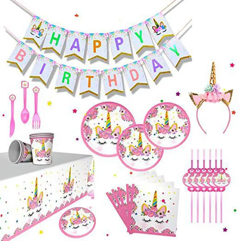 

Unicorn Cup Unicorn Things Disposable Plates Banner Unicorn Disposable Party Tableware Party Supplies Birthday Party Decoration