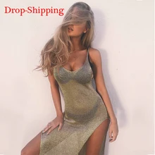 Malla de moda Pareo Sexy Vestido de playa Vestido Crochet dorado traje de baño mujer tendencia Pareo Bikini Sarong Cover-Up(China)