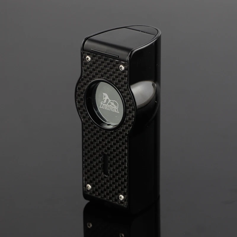 

LUBINSKI Butane Gas Lighter Portable Cigarette Lighter Metal Windproof Cigar Lighter Refillable Cigar Accessory