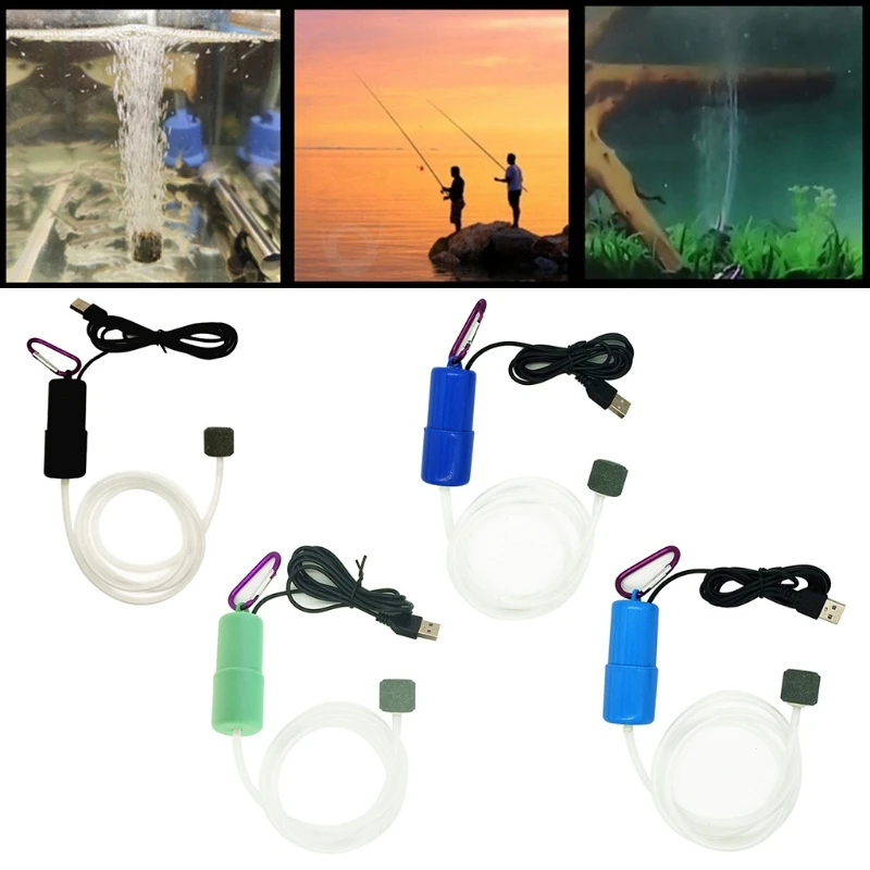 

Portable Mini USB Aquarium Fish Tank Oxygen Air Pump Mute Energy Save Compressor Aquatic Terrarium Accessories