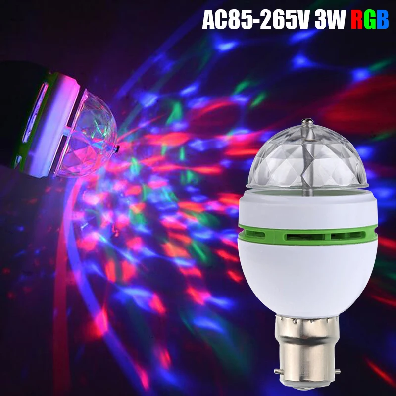 Party Led light B22 Base LED Stage Light Colorful Bulbs DJ Light  LED Stage Lamp bulb  LED Stage Light Party Lights D40