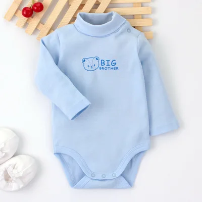 Newborn Baby Girl Clothing Bodysuits Tops Cotton Long Sleeved Romper 9-24M Outfits Clothes Jumpsuit Ruffled Costume for Kids New Blue