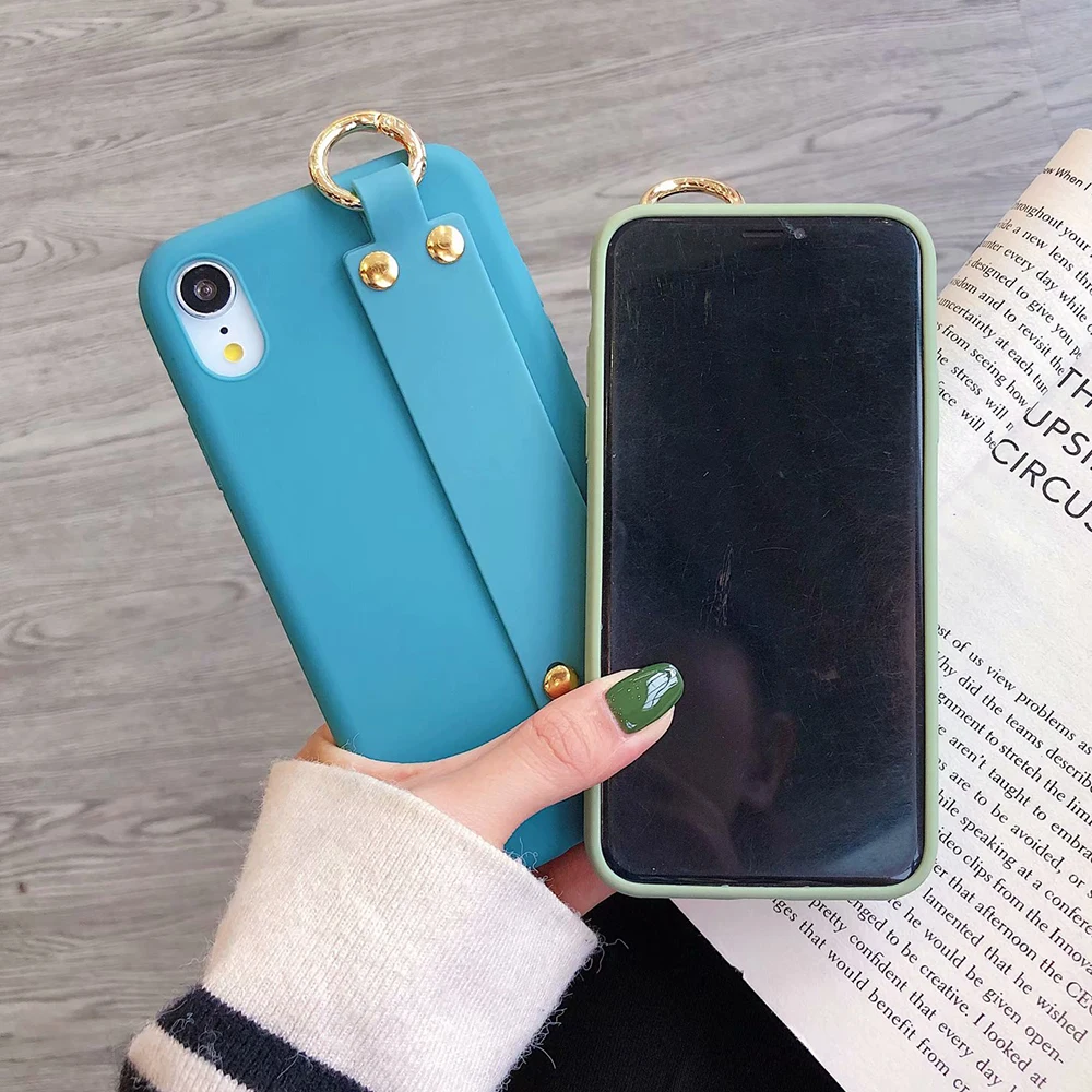 Тики така для iPhone 11 pro Max XR X XS 6 7 8 плюс карамельный цвет ремешок держатель Мягкая