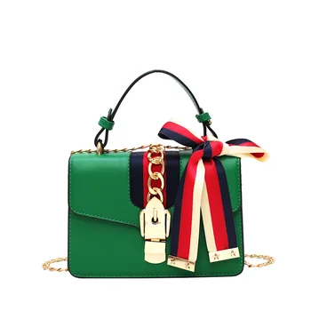 

Women's bag 2020 new Korean version of the stylish personality ribbon shoulder wild messenger bag ladies handbag