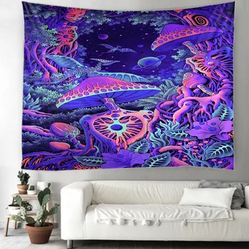 

Magic mushroom Tapestry Indian Mandala Tapestry Wall Hanging Bohemian Gypsy Psychedelic Tapiz Witchcraft Tapestry