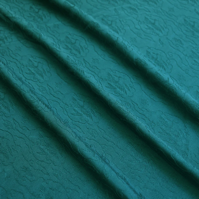 50 см* 140 см дикие гусиные тростники жаккардовая ткань мягкий искусственный шелк материал Бирюзовый летняя одежда