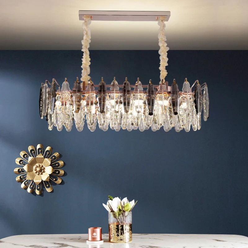 

Modern Luxury Crystals Pendant Lamps for Living Room Restaurant Indoor Decor Hanging Light Crystal Lamp Indoor Lighting Fixtures